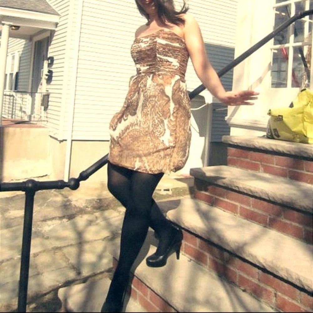 Milly silk structured strapless mini dress